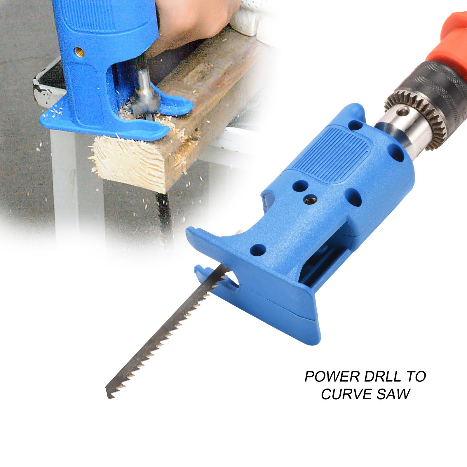 Reciprocating Saw Adapter Electric Drill Attachment Tool Saws Blades for Wood Metal Cutting Turning Modified Woodworking Tools
