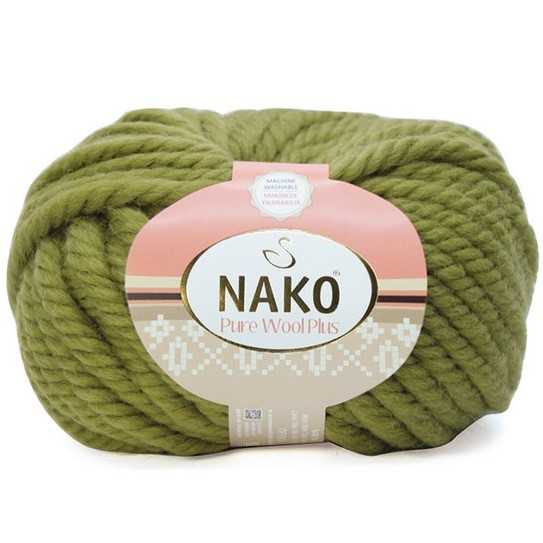 Wool Knitted Yarn - 16 Color Options - 30 Meters(100gr) - Knitting Yarn Ball - Nako Pure Wool Plus - Cardigans - Sweaters - Shawls - Beanie - Scarf - Berets - Poncho - Autumn - Winter - DIY: 853