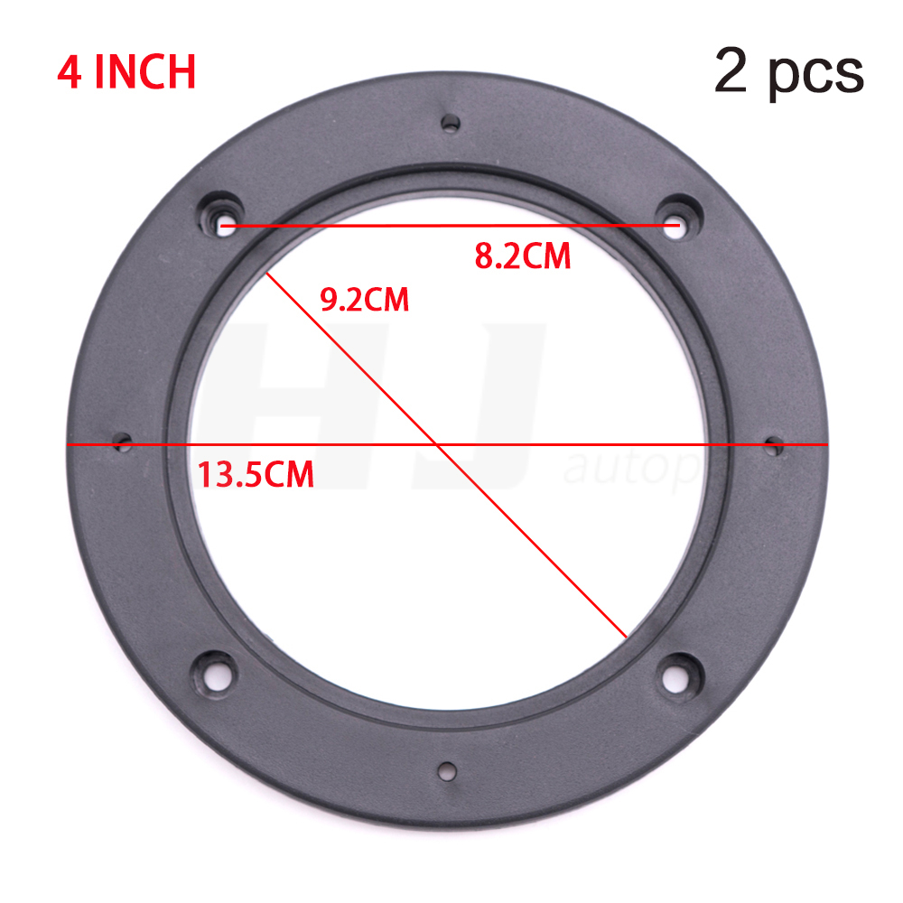 2 stk. 6*9 4 5 6.5 tommer universal bilstereo højttaler afstandsskive plastik måtteringe subwoofer beslag holder adapter til bil: Rød