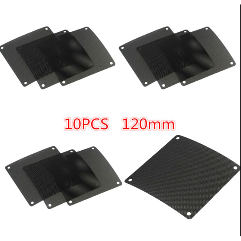 Ventilador de PVC de 120mm para PC, filtro de polvo a prueba de polvo, cubierta de refrigerador de ordenador, malla, 10 Uds.