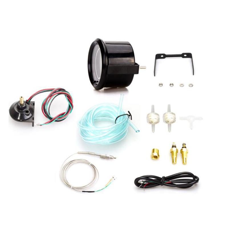 Tacómetro Digital LCD de 2 pulgadas, medidor de 52mm de rpm para agua, aceite, temperatura, voltios, medidor de presión de aceite, 7 colores
