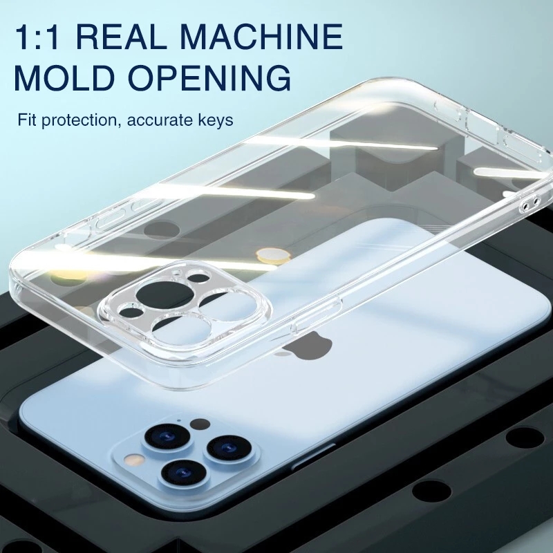Funda de teléfono transparente ultrafina para iPhone 15 14 13 12 11 Pro XS Max XR X 7 8 6 6s Plus SE 2022, funda trasera de silicona TPU suave