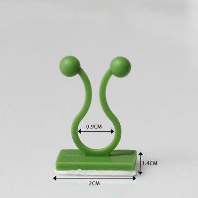 Plant Climbing Wall Clip Invisible Wall Vines Fixture Wall Sticky Hook Holder Plant Cages Plant Supports Clip Vine Clip: 50PCS / S  Green