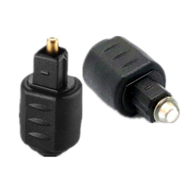 Zwart 3.5 Mm Mini Jack Toslink Optische Vrouw Naar Man Vierkante Digitale Toslink Plug Converter Adapter Voor Versterker Speler Dvd tv