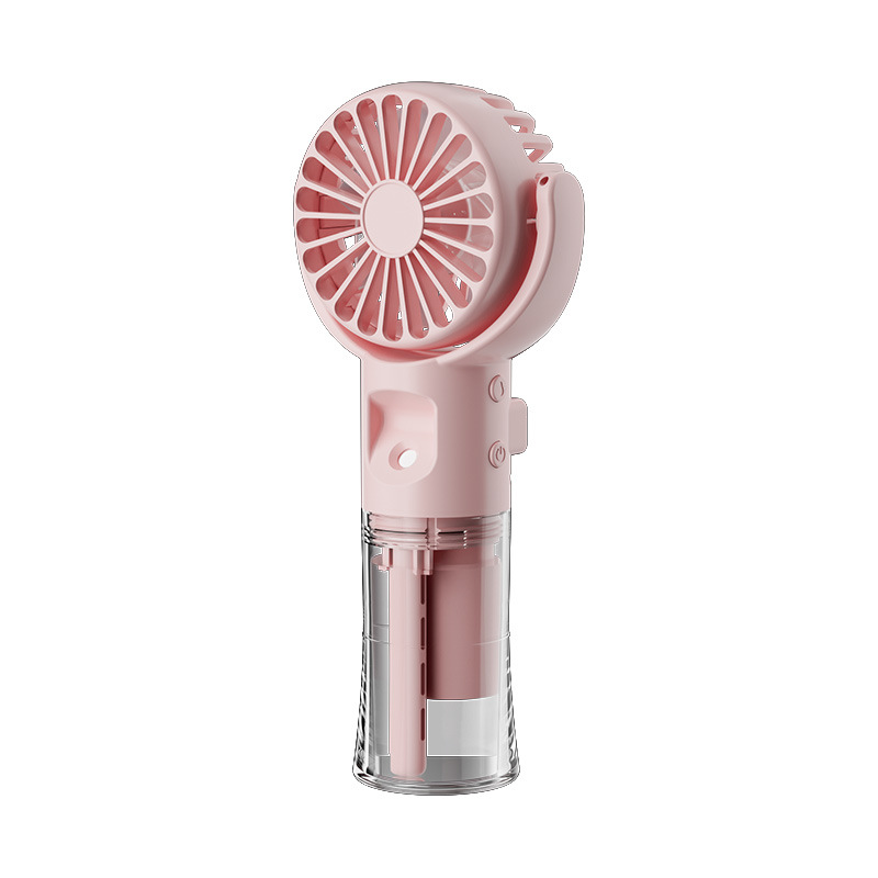 portátil recargable de la fan de nebulización del mini ventilador de mano USB con la fan de niebla de agua del espray de 4 velocidades ajustables que acampan al aire libre viajar: Borgoña