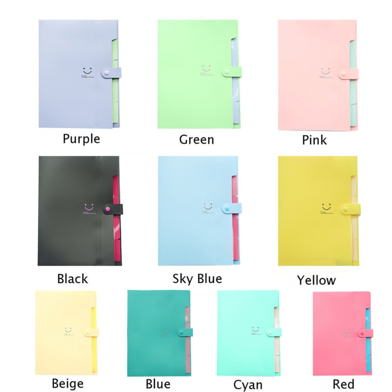 Folder A4 File Document Bag Pouch Bill Folder Holder Organizer Fastener Office Supplies document organizer Binder Carpetas