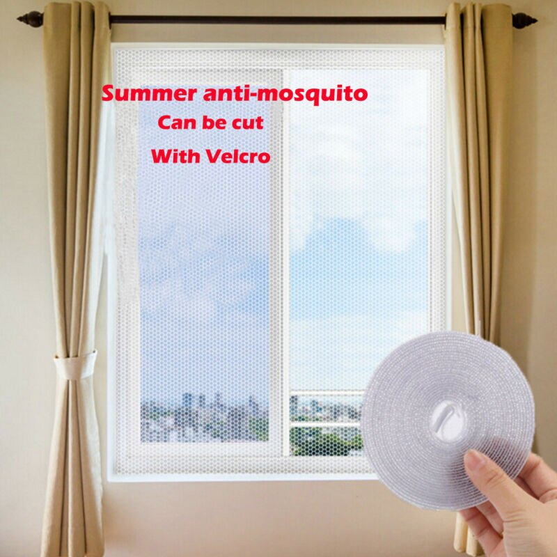 Mosquitera grande para ventana, malla para puerta, con autoagarre