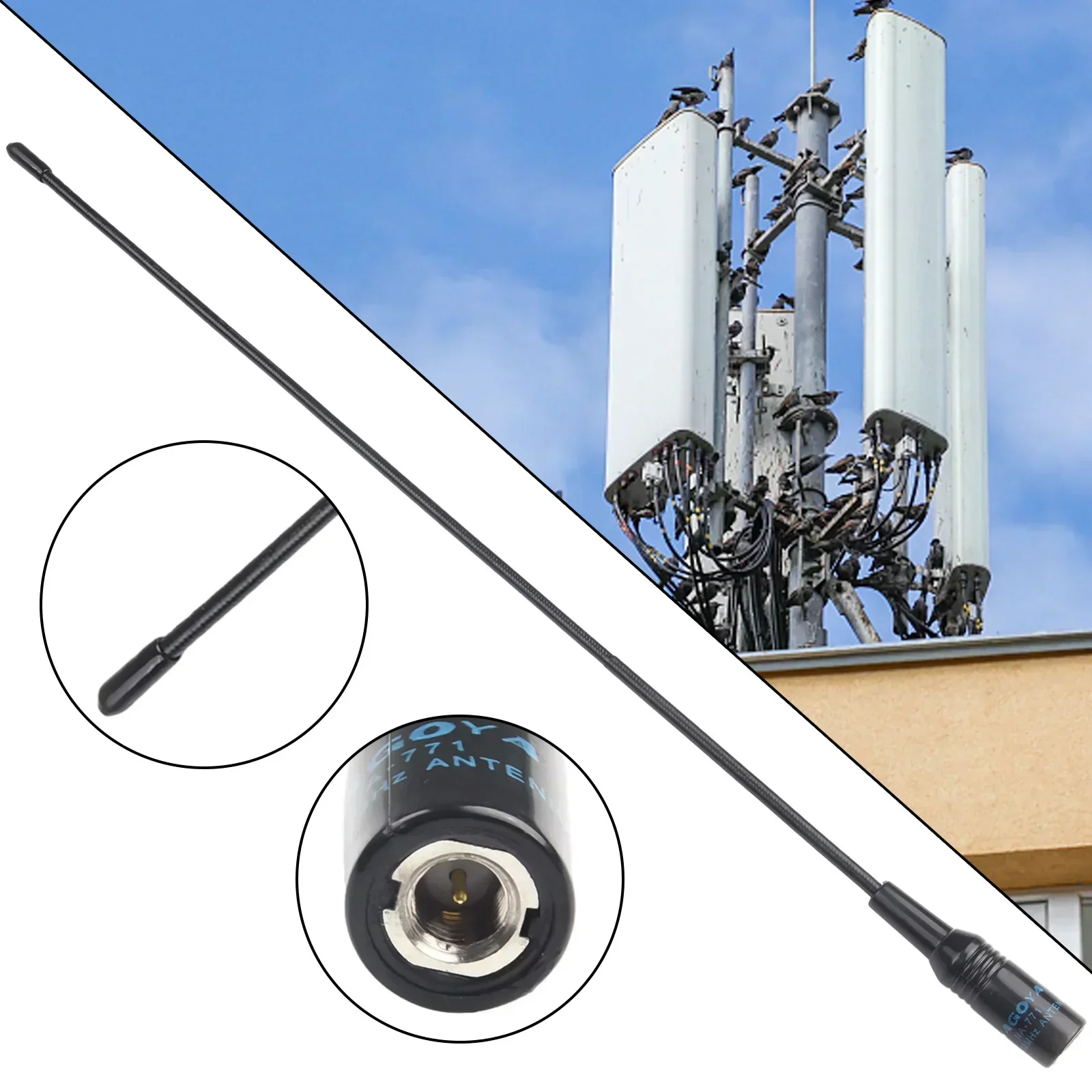 NA-771 SMA-Male Zachte Dual Band 144MHz 430MHz SMA-Male Radio Antenne Voor YAESU NAGOYA Voor Baofeng UV-3R TH-UVF9 TH-UV3R