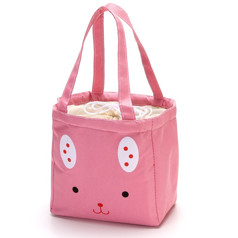 Portable Canvas Cold Proof Lunch Bag Student Cartoon Cute Aluminum Film Lunch Box