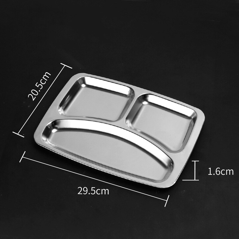 Stainless Steel Tableware Plate For Food Serving Table Plates For Children Dinner Lunch Kitchen Convenience Food Tray: square