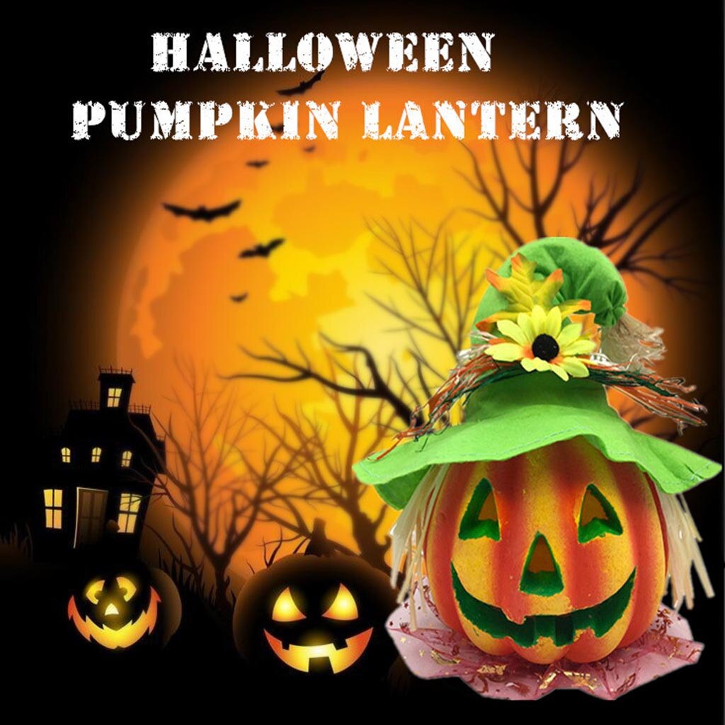 Halloween Flash Talking Singing Animated LED Pumpkin Toy Projection Lamp With Projector Inside for Home Party Decor