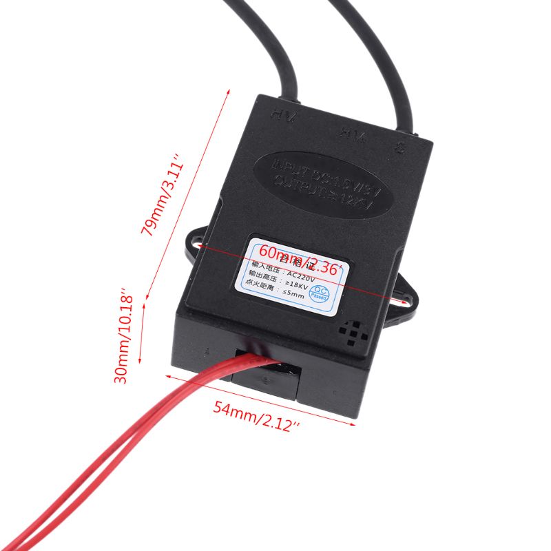 Générateur Haute Tension 30kV AC - Alimentation 12V DC - Pour Expériences Scientifiques, Générateur D'ions, Allumage Poêle - 30W - 2