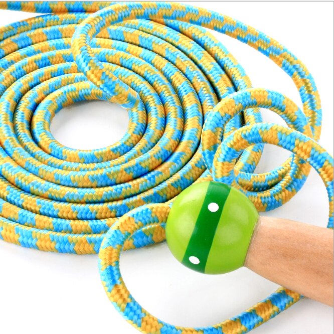 Mooie Cartoon Houten Handvat Kids Kinderen Skipping Jump Rope Sport Oefening Tool Zll