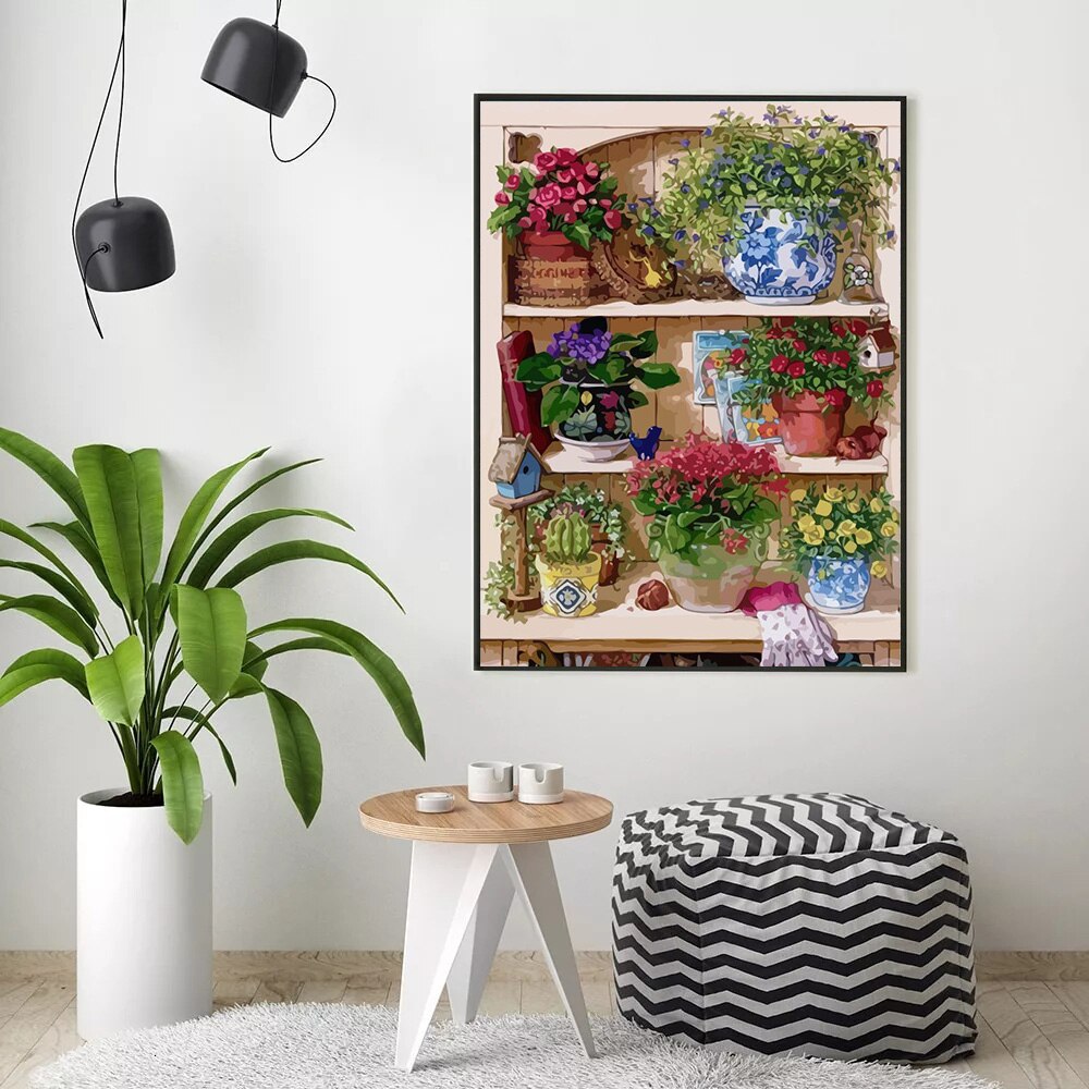 DIY Pintura Al óleo Por Números Panorámica De Flor... – Vicedeal