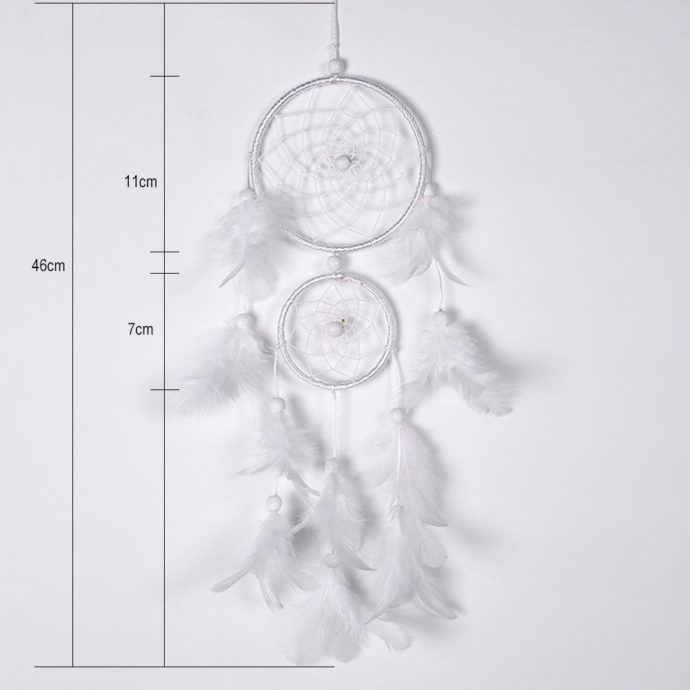 Grand anneau en métal cercle décoratif salon chambre tenture murale capteur de rêves bricolage voiture ménage décor plume attrapeurs de rêves: J 46x11cm