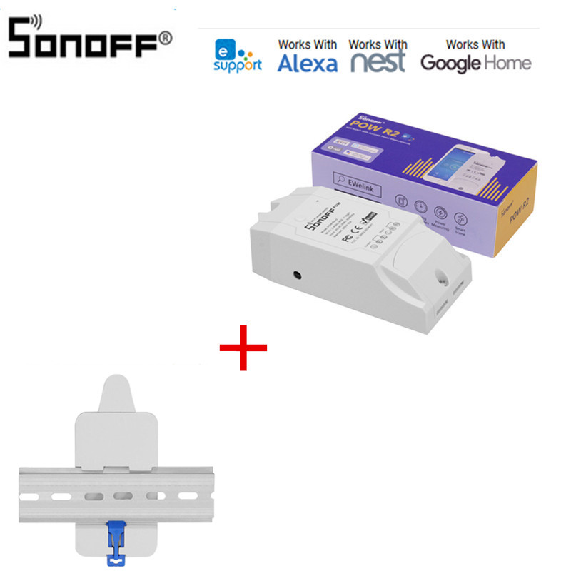 Sonoff Pow R2 16A Wifi Smart Switch With Higher Accuracy Monitor Energy Usage Smart Home Power Measuring Works With Google Home