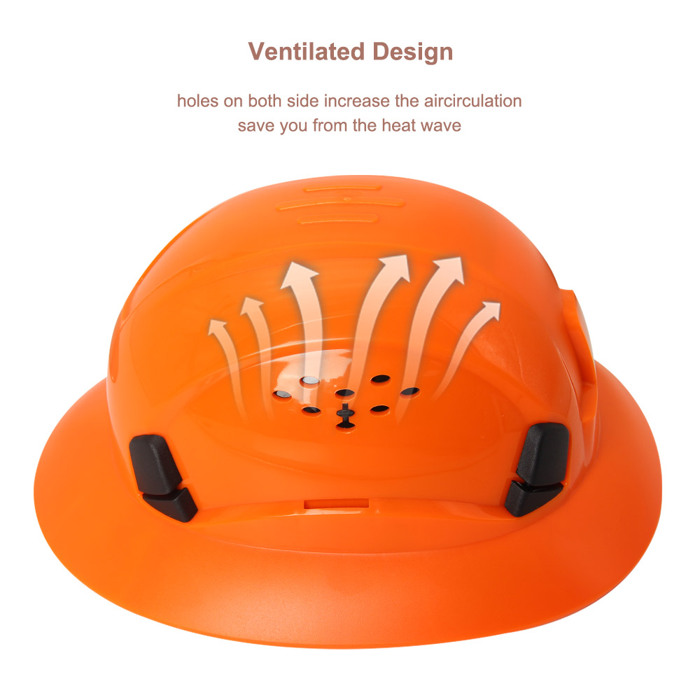 Full Brim Safety Helmet with Goggles Reflective Stickers Construction Hard Hat Protective Working Riding Climbing Rescue Cap