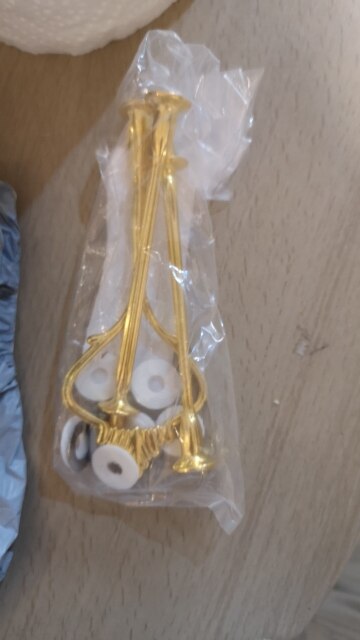 2/3 Layers Crown Cake Plate Stand Desserts Pastry Rack Handle Fitting Party Wedding Party Silver Gold 6 colors: 3 tie gold