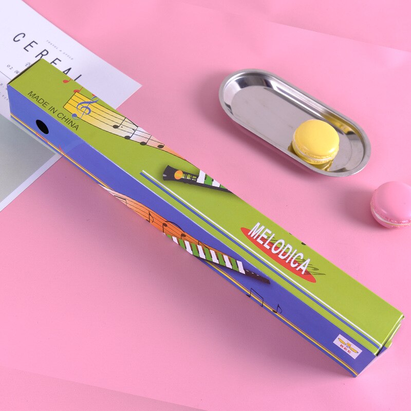 Material didáctico de música de 13 teclas para estudiantes y niños, instrumento de viento para iluminación, caja de color