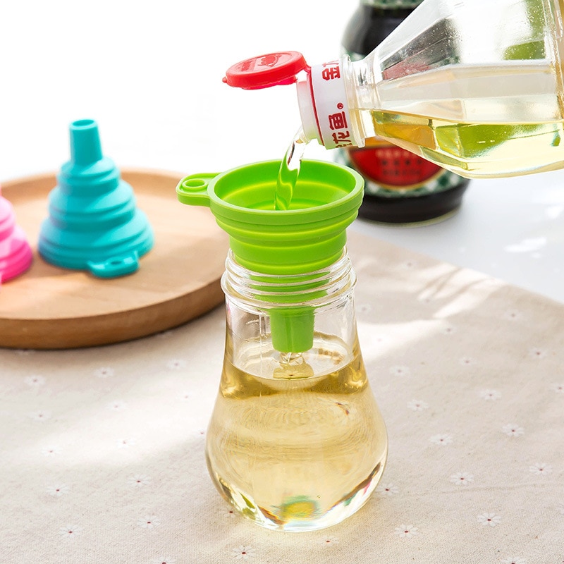 Entonnoir pliable en Silicone de qualité alimentaire 100%, grossiste