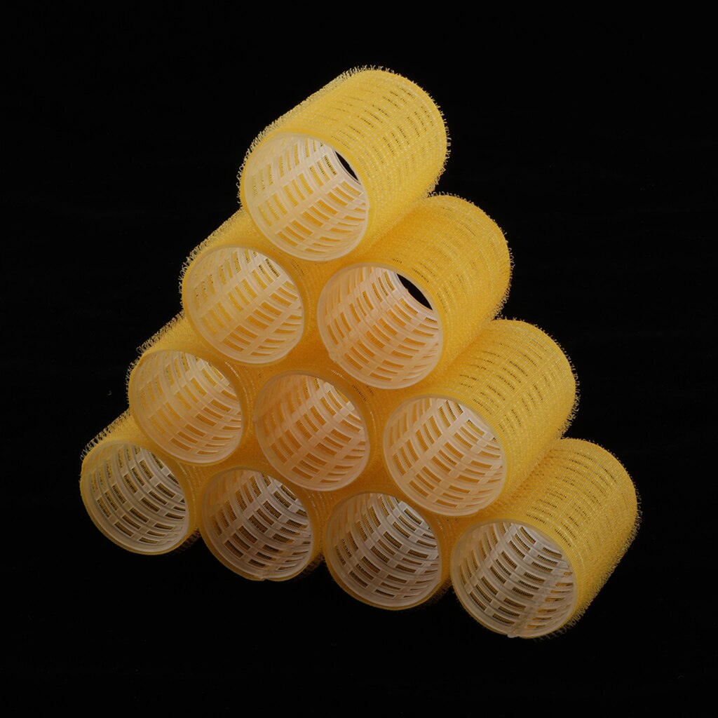 10Pcs/Pack Large Medium Small Hair Rollers Self Grip Styling Roller Self-Adhesive Roll Curler Beauty Tool Hairdressing Curlers: 44mm