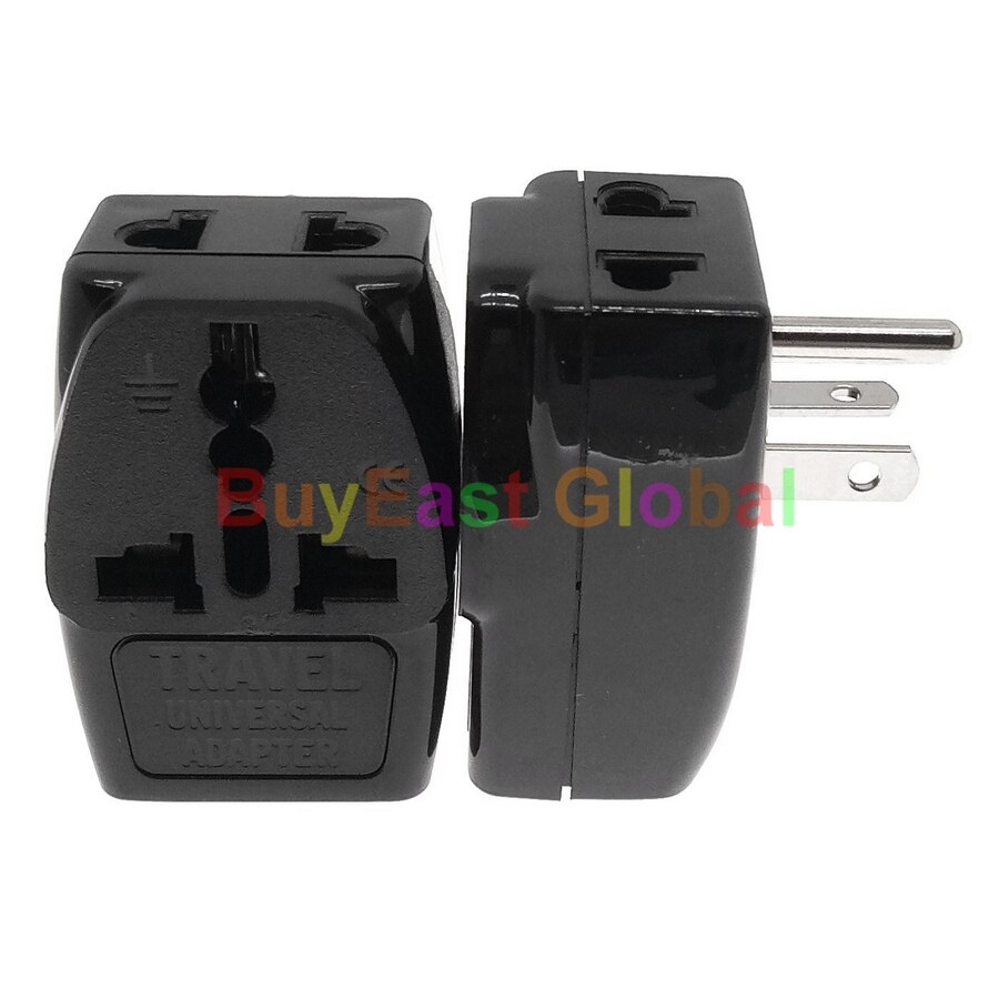 3 IN 1 - US Taiwan NEMA 6-20P Electrical Plug Adapter AC100~250V 10A Black Color