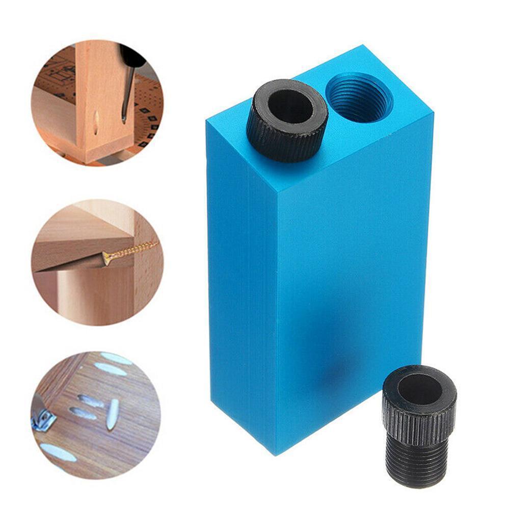15°Blue Woodworking Diagonal Hole Positioner Woodworking Diagonal Hole Positioning Drilling Three-po Drill Positioner Posit O2D8