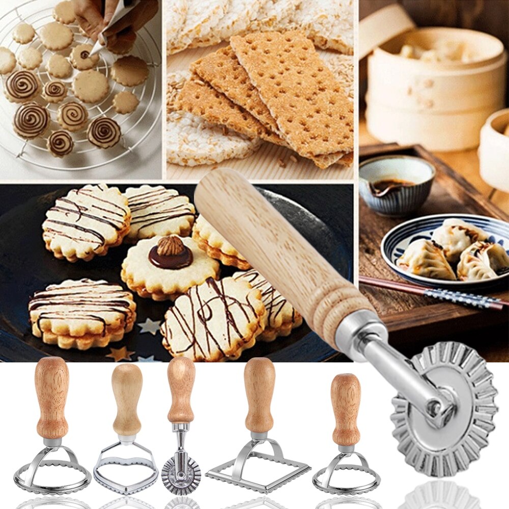 Ravioli Cutter Set Pasta Press Kitchen Attachment Kit Ravioli Maker Mold Tool Ravioli Stamp Set Pastry Wheel Set cake mold