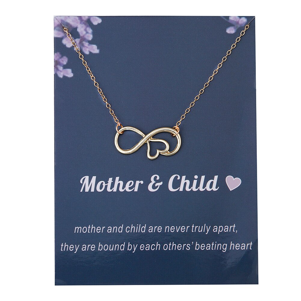 Korean Necklace Jewelry Mother daughter Wife grandmother Infinite love 8 Pendant Necklace: 6320-gold