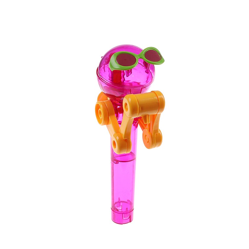 18.5*9cm Lollipop Holder Decompression Toys Lollipop Robot toy Random Colors: PP