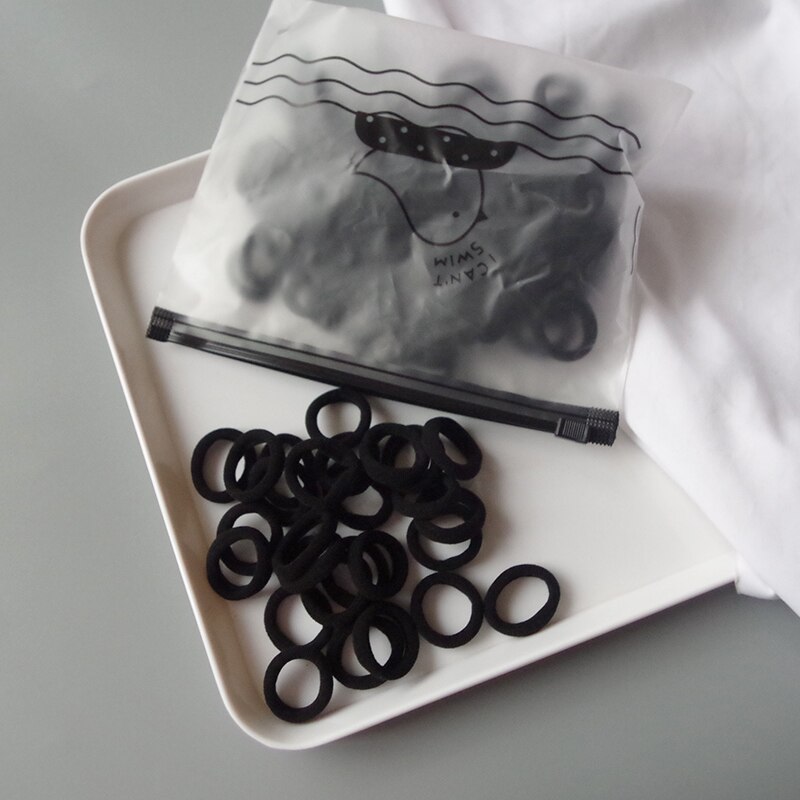 100 Uds niños coloridos cabello elástico chica con banda chico Pequeño anillo de goma soportes de cola de caballo accesorios para el cabello de goma