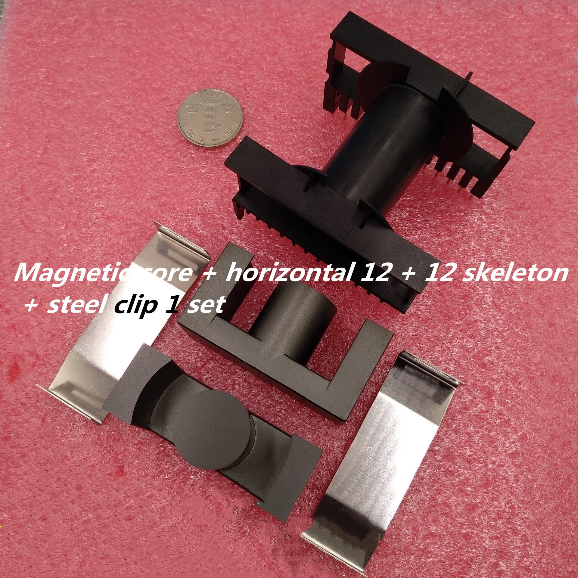 ETD59 / EC5962 Manganese Zinc Ferrite Core Horizontal 12 + 12 Skeleton High Frequency Transformer Core PC40: Type3