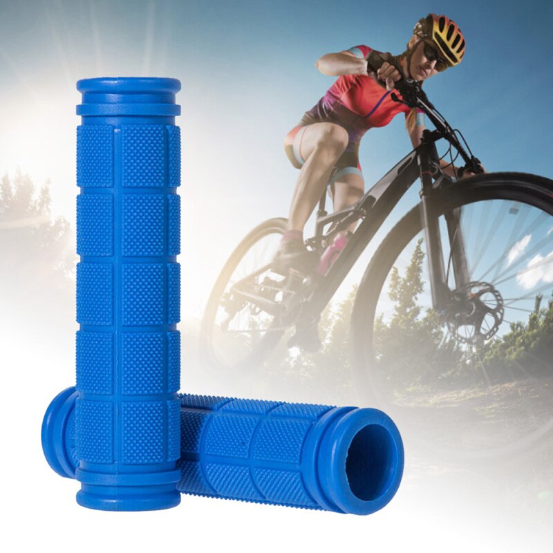 1Pair Soft Rubber Cycling Bicycle Hand Grips Outdoor MTB Mountain Bike Handlebar Grips Anti-slip Support Grips Bike Part