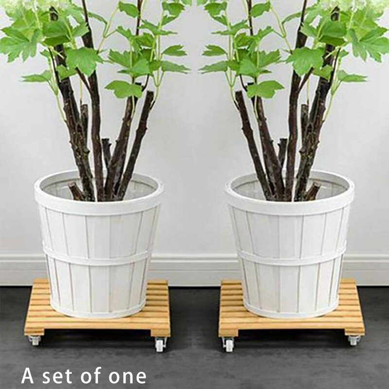 Pianta di bambù In piedi con Ruote, mobile Vaso di Fiori Rulli, Adatto per all'aperto Impianto di Stoccaggio Rastrelliere sulla Terrazza