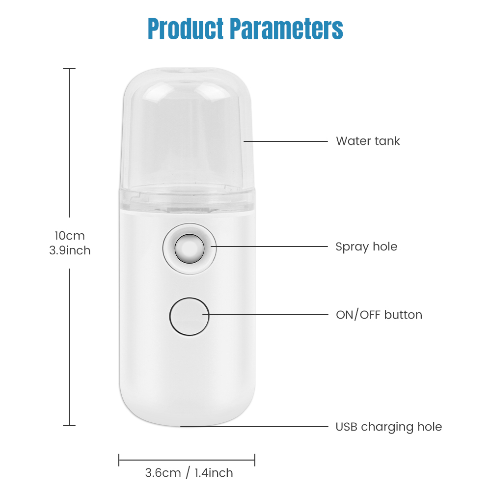 Mini Face Steamer Nano Facial Mister Hydrating Handige Handheld Usb Oplaadbare Mini Facial Steamer Voor Wimper Extensions Huid