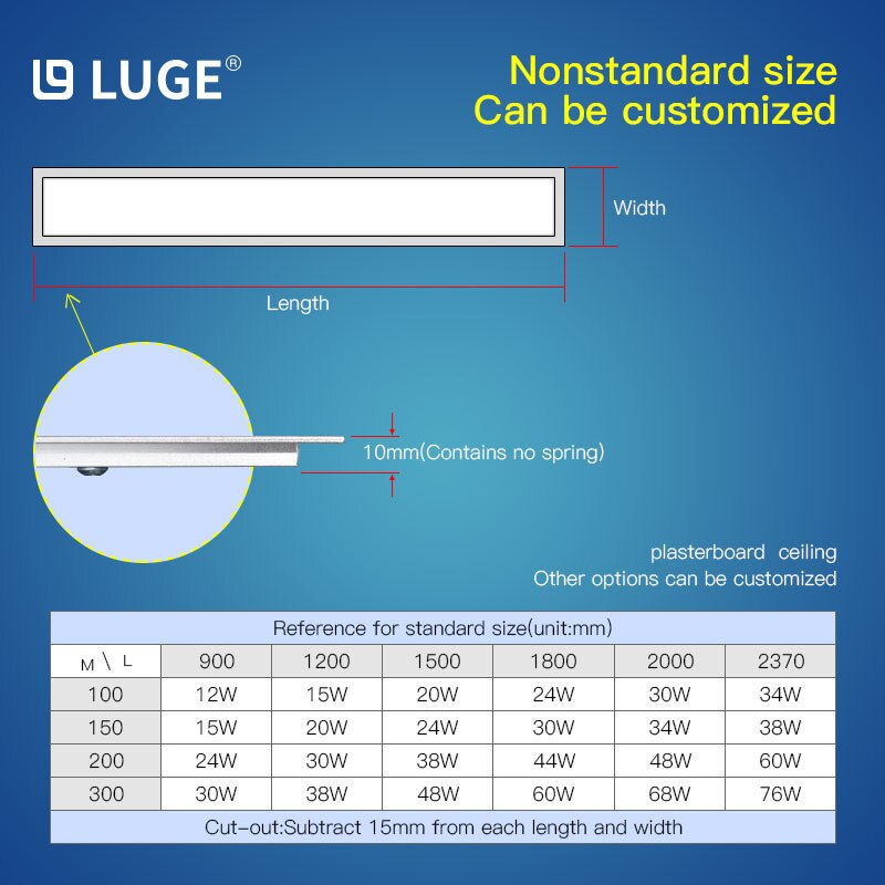Primavera incrustado led tira de luz ultra-delgada 1cm clip con muelle sujetador clip luz led plana oscuro de instalación de una lámpara de techo