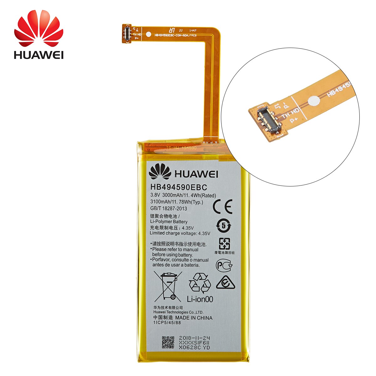 Hua Wei 100% Orginal HB494590EBC 3000mAh Battery For Huawei Honor 7 Glory PLK-TL01H ATH-AL00 PLK-AL10 Batteries +Tools