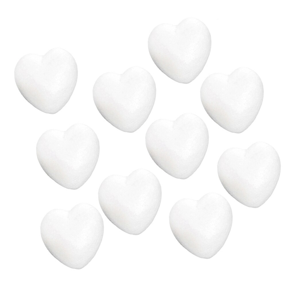 10 Pieces 2cm Shaped Styrofoam Ornaments DIY Craft Party Decoration: Heart