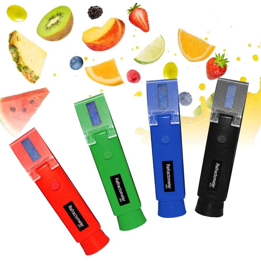 0-32% Measure Range Handheld Brix Meter Candy Concentration Meter Refractometer Optical Sugar Food Beverages ATC Content Tester