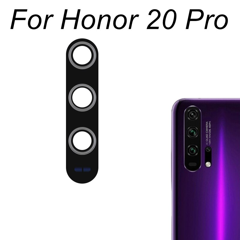 Tylna kamera szklany obiektyw dla Huawei Honor 9 9i 9N 9X 9S 9C 9A Pro 10 20 30 50 60 Pro 10X Lite 8X X8 części zamienne: Honor 20 Pro