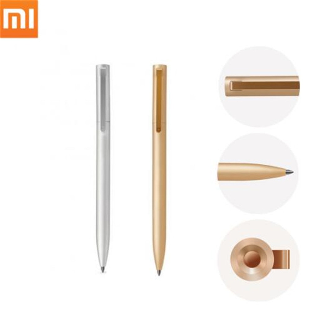 Originele Xiaomi Mijia Metalen Teken Pennen 9.5mm Ondertekening Pennen PREMEC Glad Zwitserland Zwart Refill Goud/Zilver Duurzaam Teken pennen