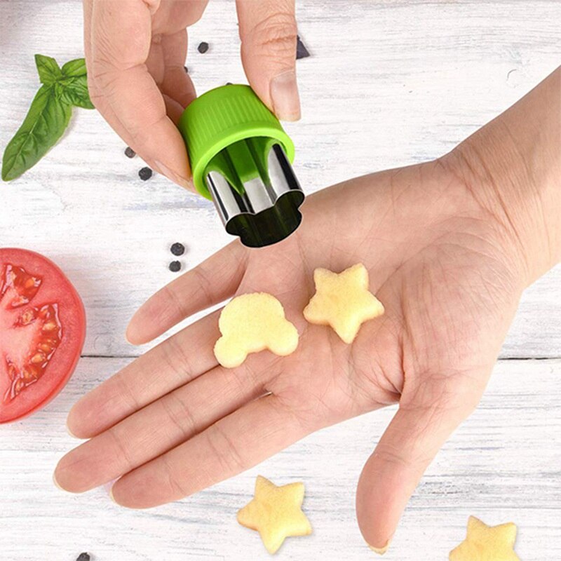 9 Pcs Vegetable Cutter Shapes Set Fruit And Cookie Stamps Mold Cookie Cutter Decorative Food For Kids Baking