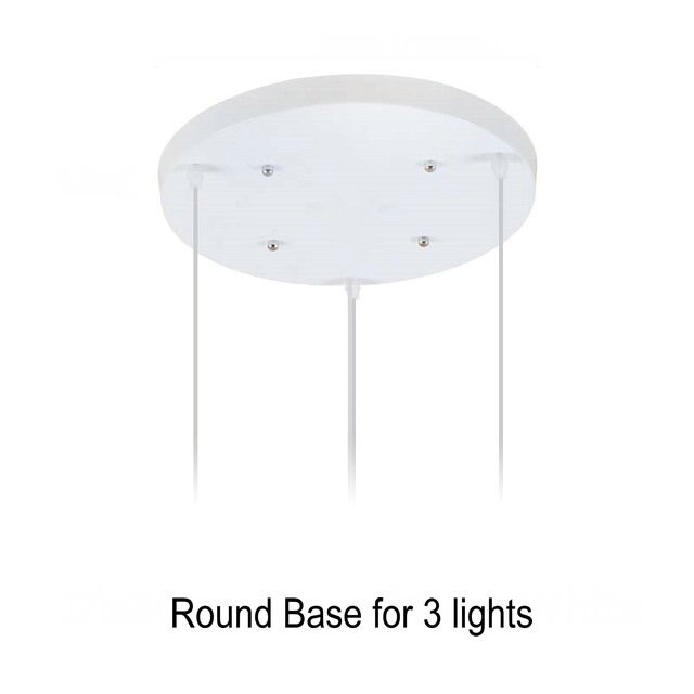 Nord europa tre metall pendel lys hvit sconce bar stue spisestue hjemmedekorasjon led hengende hengende lamper: Rund base
