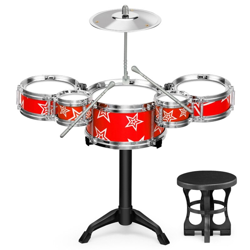 Batería Para Jazz de juguete para niños, palo de platillo, Rock, batería Musical