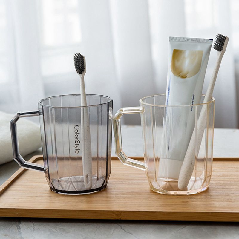 Simple Striped Bathroom Tumblers Plastic Mouthwash Cup Coffee Tea Water Mug Home Travel Toothbrush Holder Cup Drinkware Tools