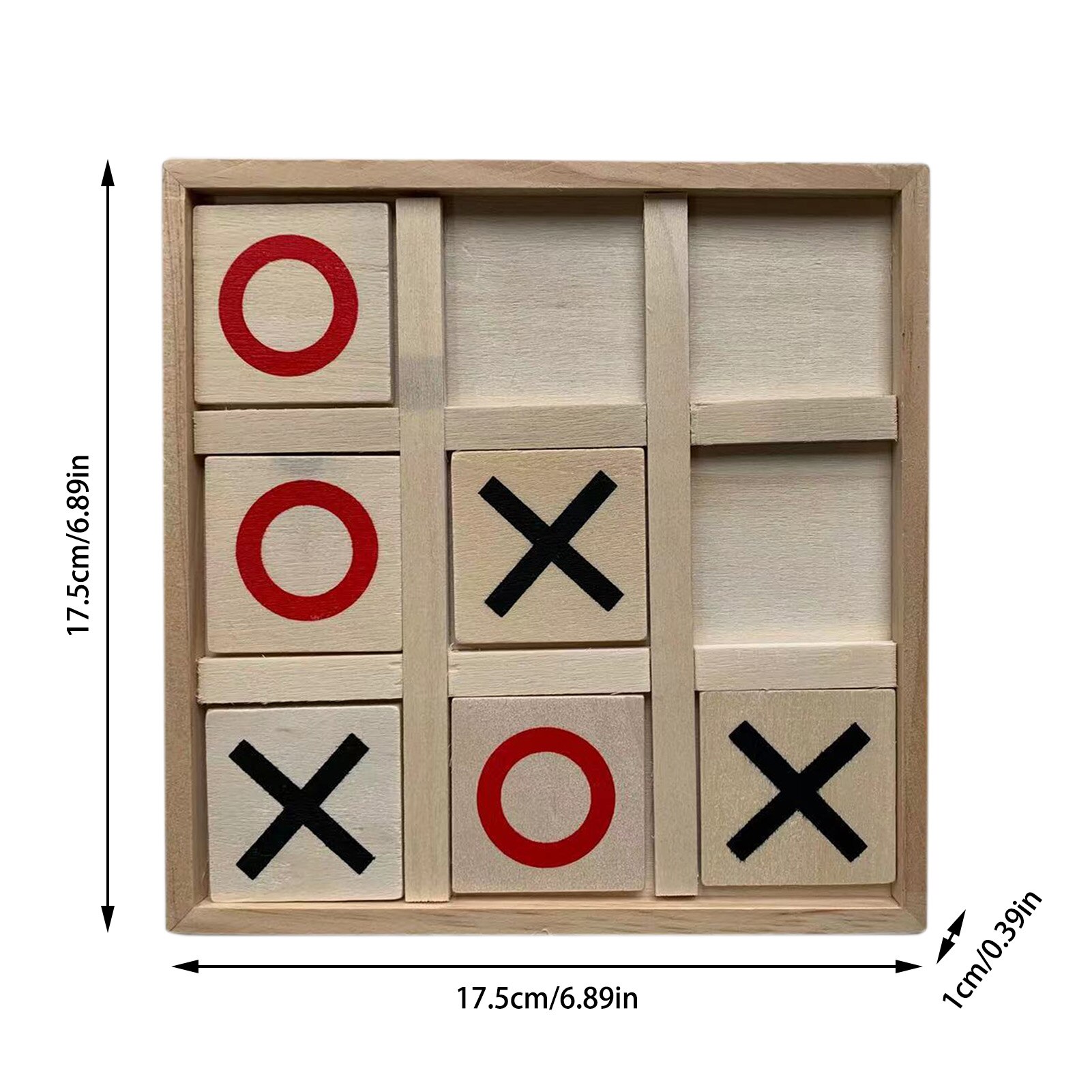 Xo Wood Board Game Speelgoed Vreugdevolle Educatief Speelgoed Concentratie Logisch Denken Training Ouder-Cild Interactieve Tafel Spel Speelgoed: C 17.5x17.5x1cm