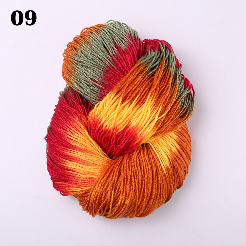 50g 110 Meter Dyed Flashy Chunky Crochet Yarn Colorful Milk Cotton Yarn Baby Sweaters Knitting Mohair Wool Yarn Crochet Needle: A-9