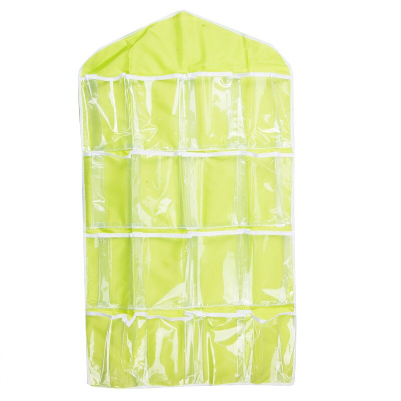 Rack Storage Closet Wardrobe Hanging Shelf Organizer 16 Pockets for Clothes Sock Hanging Organizers