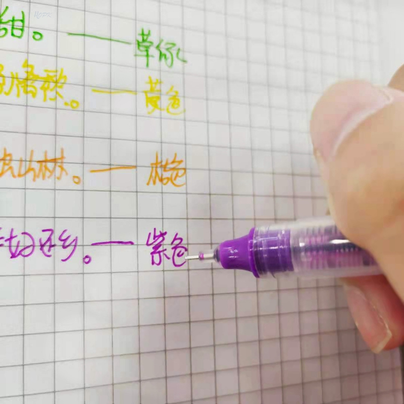 Bolígrafo de Gel líquido recto de 10 colores, bolígrafos de Gel coloridos de gran capacidad de secado rápido, bolígrafos Rollerball de 0,5mm, papelería para escuela y oficina