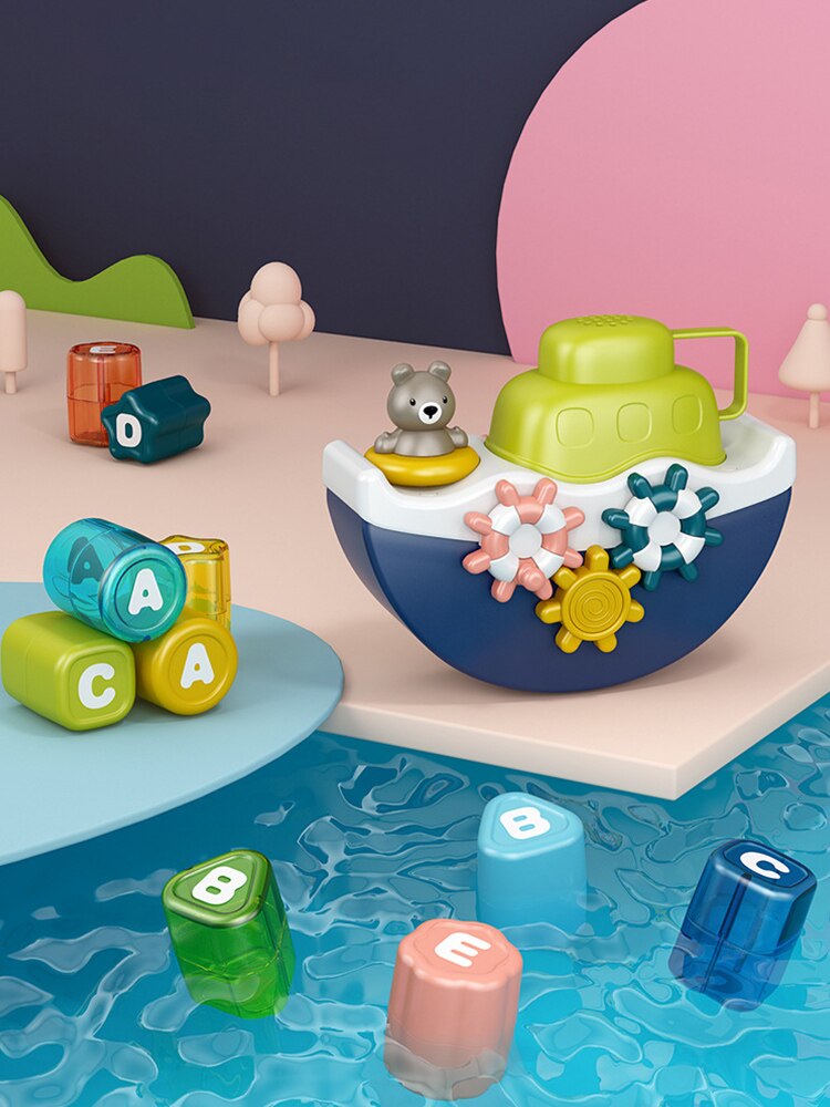 Kinderen Bad Water Spelen Speelgoed Bad Boot Speelgoed Kleur Erkenning Water Fun Speelgoed Baby Baby Early Education Badkamer Strand